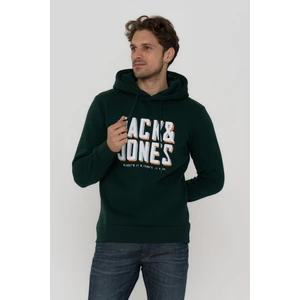 Jack & Jones Erkek Logo Baskılı Kapüşonlu  Sweatshirt - Grow
