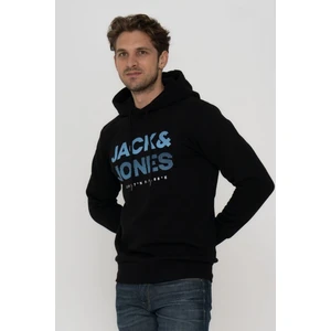 Jack & Jones Erkek Kapüşonlu Logo Baskılı Sweatshirt - Year