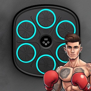 Boks Eğitim Makinesi Sayaçlı Rgb Işıklı Bluetooth Müzik Çalar Box Egzersiz Elektronik Kum Torbası