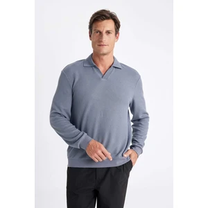 Mavi Regular Fit Polo Yaka Jakarlı Triko Sweatshirt A9785AX24AU