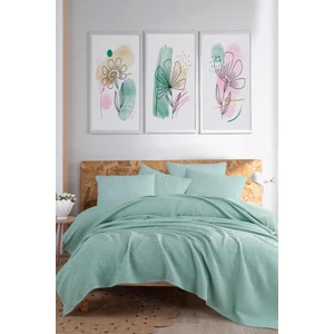 Eponj Home Ecocel Pike Örtü Çift Kişilik 200x230cm Karde Mint Yeşili