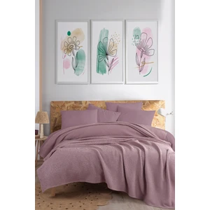 Eponj Home Ecocel Pike Örtü Çift Kişilik 200x230cm Karde Mürdüm