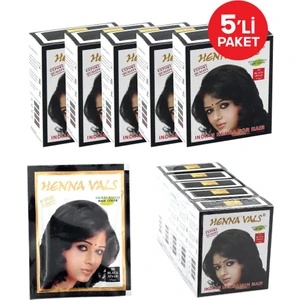 Henna Vals Saç Kına Siyah 5 Paket