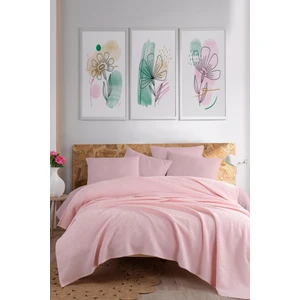 Eponj Home Ecocel Pike Örtü Çift Kişilik 200x230cm Karde PudraPembe