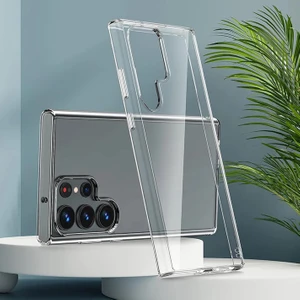 Coverzone Samsung Galaxy S22 Ile Uyumlu Kılıf Crystal Clear Ince Hissiyat, Slot ve Tuşlara Rahat Erişim, Sert Plastik Şeffaf