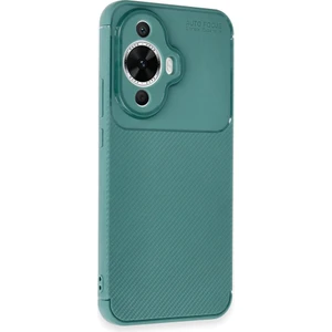 Huawei Nova 12S Kılıf Negro Karbon Fiber Desen Silikon + Ekran Koruyucu