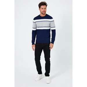 Alexander Gardi  Bisiklet Yaka Renk Bloklu Regular Fit Kazak (E24-EZE-15)