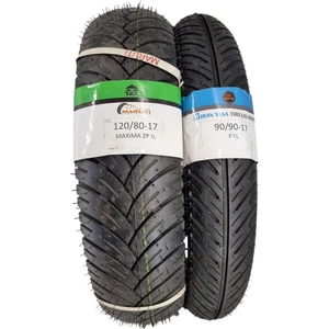 Maruti Tyres Honda Crf 250L, Yamaha XT250, Kawasakı, 120/80-17 ve 90/90-17 Dubleks Maxıma Set