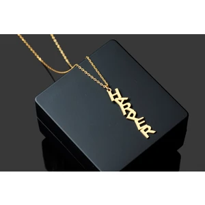 Kişiye Özel Isim Kolye Dikey Isim Kolye ,925 Ayar Gümüş Kolye,gümüş,rose Gold,altın Kaplama Kolye