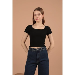 Basic Kısa Kollu Kaşmir Crop