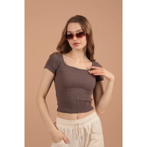 Basic Kısa Kollu Kaşmir Crop