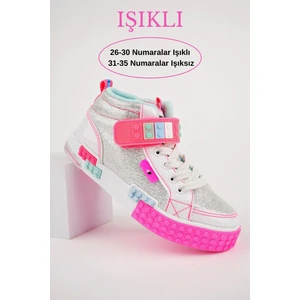 KUKULİ Garantili Legolu Bağcıklı ve Cırtlı Ortopedik Çocuk Sneaker Spor Ayakkabı