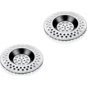 Paslanmaz Metal 2'li Yuvarlak Mutfak Lavabo Içi Gider Süzgeci, Banyo Evye Deliği Çöp Tıkacı
