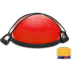 T181-K Bosu Ball - Denge Topu / Pilates Aleti / Direnç Lastiği + Pompa Dahil / 45 CM Çap