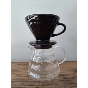 Seramik V60-02 Dripper Filtre Kahve Demleme Seti
