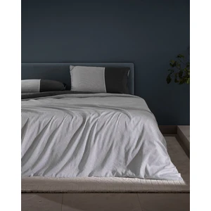 Madame Coco Leal Çift Kişilik %100 Pamuk 208 Tc Baskılı Saten Nevresim Takımı - Antrasit/beyaz