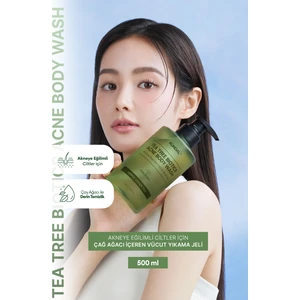 Akneye Eğilimli Ciltler İçin Vücut Yıkama Jeli KUNDAL Tea Treebiotics Acne Body Wash 500ml