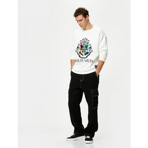 Harry Potter Sweatshirt Bisiklet Yaka Lisanslı Baskılı
