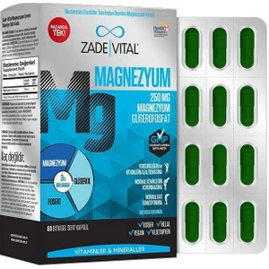 Zade Vital Magnezyum Içeren Takviye Edici Gıda 250 Mg 60 Kapsül