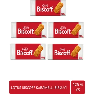 Biscoff Karamelli Bisküvi 5×125 g – Özel Tarifli, Kıtır Dokulu ve Yoğun Aromalı Lezzet Paketi