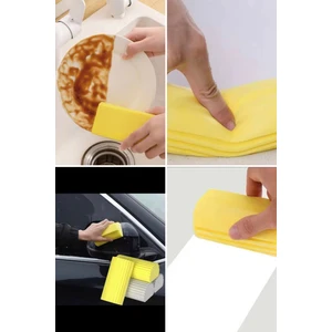 Sihirli Nemli Sünger Su Emici Bulaşık Süngeri ve Fırçası Mutfak Temizlik Süngeri ESSU73