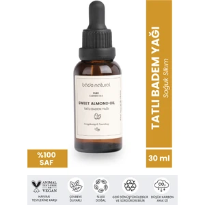 Bade Natural Tatlı Badem Yağı Soğuk Sıkım %100 Saf 30 ml