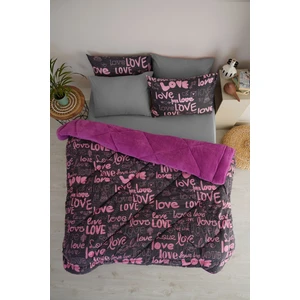 Marla Home Love Baklava Desen Çift Kişilik  Renkli Uyku Seti
