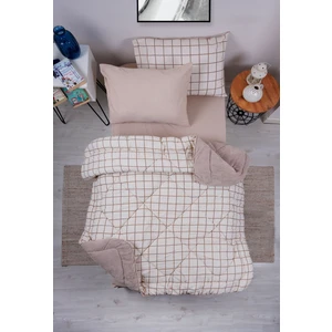 Marla Home Line Desen Premium Welsoft Pamuklu Çift Taraflı Pofuduk Tek Kişilik Uyku Seti