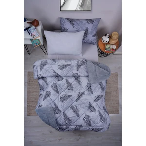 Marla Home Premium Welsoft Palm Desen Pamuklu Çift Taraflı Pofuduk Tek Kişilik Uyku Seti