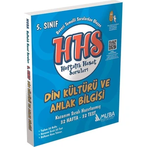 Muba Yayınları 5. Sınıf Din Kültürü ve Ahlak Bilgisi Haftalık Hasat Soruları