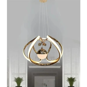 Lüx Aydınlatma Lx Avize Gold Ledli Modern Şık Avize