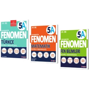 Fenomen Yayıncılık 5 Türkçe A - Matematik A  - Fen Bilimleri A Soru Bankası