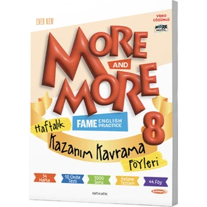 Kurmay Yayınları More & More 8. Sınıf Haftalık Kazanım Kavrama Föyleri 40 Föy
