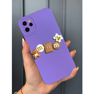 Apple iPhone 11 Uyumlu Kamera Korumalı Ayıcık Figürlü Chocolate Bear Kılıf