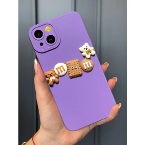 Apple iPhone 13 Uyumlu Kamera Korumalı Ayıcık Figürlü Chocolate Bear Kılıf