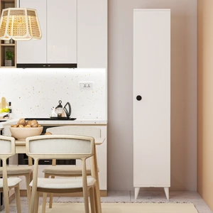 Tek Kapaklı 5 Raflı Çok Amaçlı Banyo Mutfak Kiler Dolabı