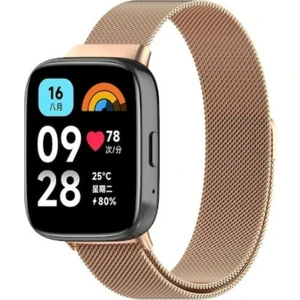 Redmi Watch 3 Active Uyumlu Kordon Kayış Bileklik Metal Hasır Örgü Kordon ile Şık ve Dayanıklı