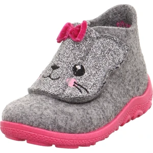 Happy Octi Kız Çocuk Gri Pembe Keçe Panduf Kedi 006295-2500