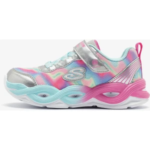 Twisty Glow - Sorbet Swirl Büyük Kız Çocuk Gri Işıklı Spor Ayakkabı 303716L Smlt