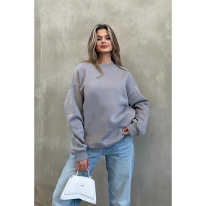 Taş Bisiklet Yaka Basic Sweatshirt