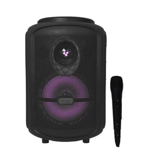 KTS-2111 Siyah Rgb Ledli Mikrofonlu Tekerlekli Bluetooth Hoparlör Speaker