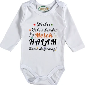 Herkes Bıksa Benden Teyzem - Halam Bana Doyamaz Yazılı Bebek Zıbın