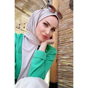 Shawl Kadın Bej Çıtçıtlı Hazır Şal