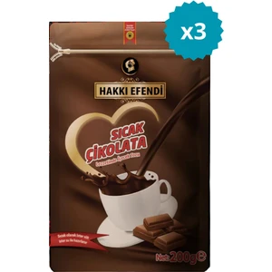 Hakkı Efendi Sıcak Çikolata 200 gr x 3 Adet