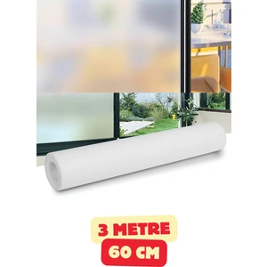 3m x 60CM Uv Engelleyici Buzlu Cam Film Kendinden Yapışkanlı Folyo Duşakabin Balkon Cam Filmi