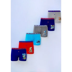 Elestan Baskılı Erkek Çocuk Boxer 6 Lı