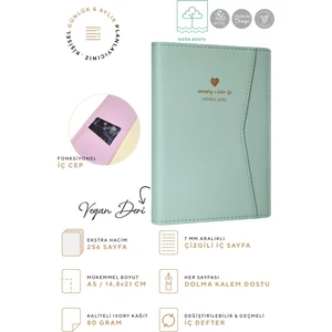 Victoria's Journals Geçmeli ve Cepli Defter A5 Ivory 80 Gr. 256 Sayfa