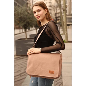 Vizon K8 Düz Postacı Model 3 Bölmeli Askılı Günlük Unisex Kol ve Omuz Çantası U:28 E:35 G:7