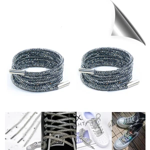 Kristal Taşlı Parlak Taşlı Ayakkabı Bağcığı 100 cm 1 Çift