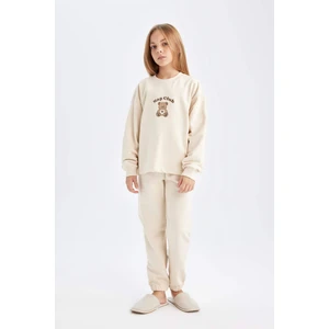 Kız Çocuk Baskılı Uzun Kollu Pijama Takımı D5844A824AU